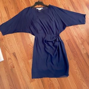 Navy dolman sleeve dress